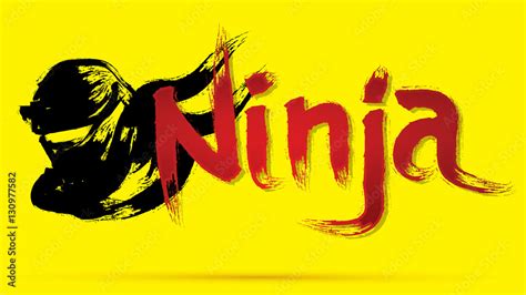 Ninja font graphic vector Stock Vector | Adobe Stock