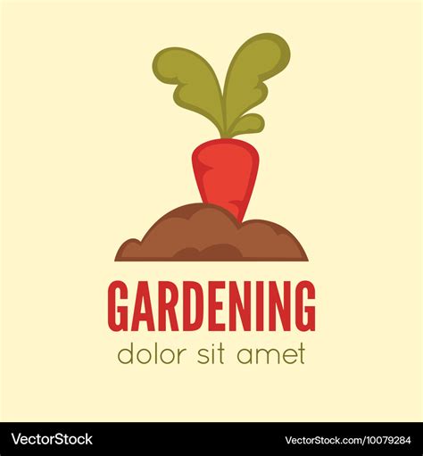 Gardening logo concept template Royalty Free Vector Image