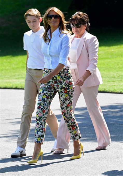 Melania Trump’s Erdem Pants Blossom With Mother & Son – Footwear News