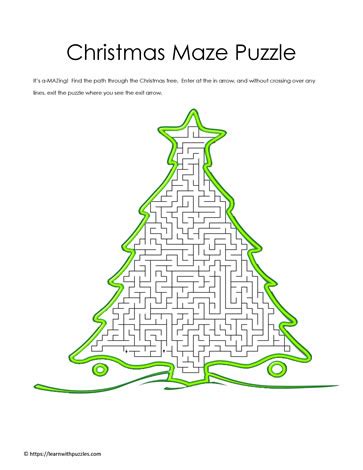 Christmas Puzzle Maze Learn With Puzzles