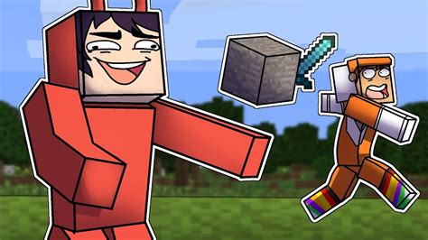 I TROLLED Socksfor1 in Minecraft with BLOCKS THAT FIGHT BACK - YouTube