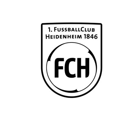 Heidenheim Club Logo Symbol Black Football Bundesliga Germany Abstract Design Vector ...