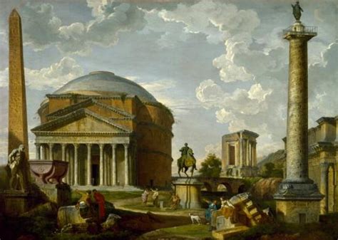 Fantasy View with the Pantheon and other Monuments of Ancient Rome | All Works | The MFAH ...