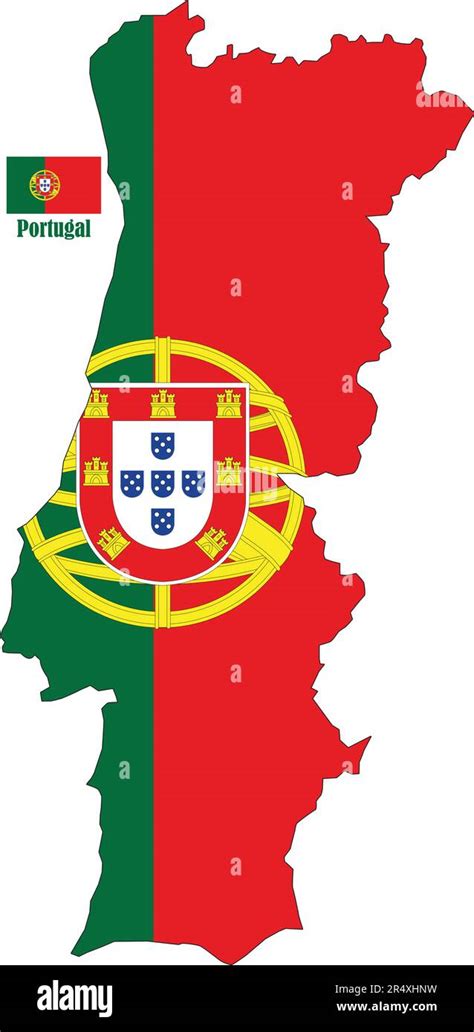 Portugal Map and Flag Stock Vector Image & Art - Alamy