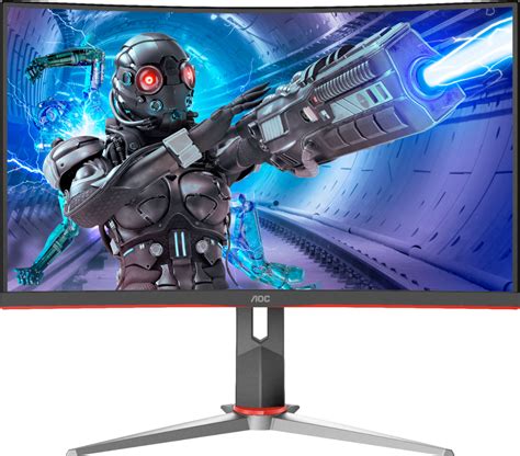 Customer Reviews: AOC G2 Series C24G2 24" LED Curved FHD FreeSync Premium Monitor Black/Red ...