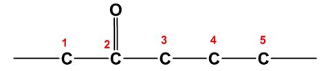 Write the structural formula for the IUPAC name: Pent-2-one