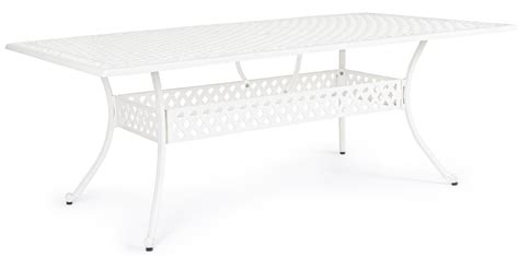 Table de jardin aluminium moulée blanc Kofiam 160 cm | Leroy Merlin