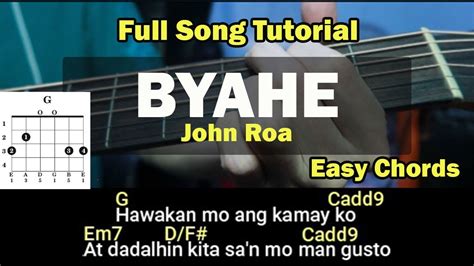 BYAHE - John Roa | Guitar Tutorial | Super Easy Chords | - YouTube