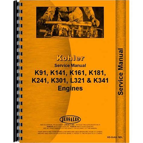 Amazon.com: RAParts Engine Service Manual for Kohler Single Cylinder Engines (All Singles ...