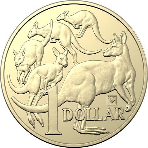 One Dollar 2019 Mob of Roos (Fifth Portrait), Coin from Australia ...