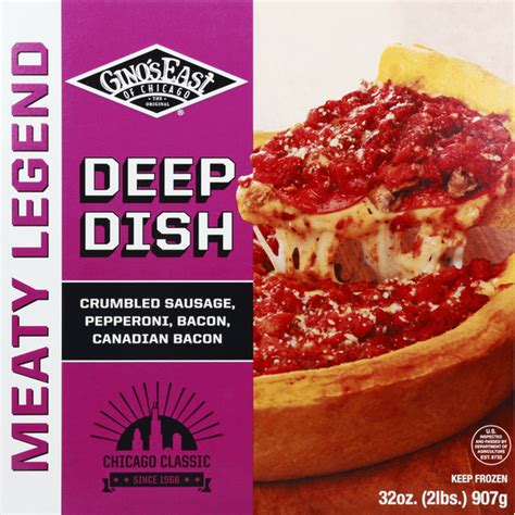 Gino's East of Chicago Pizza, Deep Dish, Meaty Legend (32 oz) - Instacart