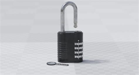 Combination Padlock 3D Model - TurboSquid 1443027