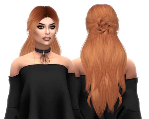 Kenzar Sims: LeahLillith`s Renaissance hair retextured ~ Sims 4 Hairs