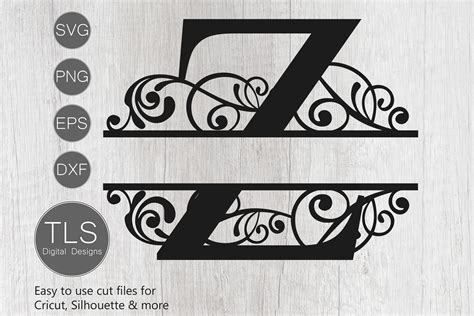 Letter Z Split Monogram SVG, Split Monogram SVG, Letter Z Cricut By TLSDigitalDesigns ...