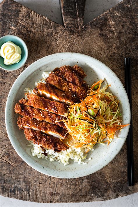 Chicken Katsu with Cabbage Salad and Garlic Rice — THE HUNGRY COOK