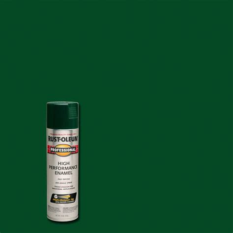 Rust-Oleum Professional 15 oz. High Performance Enamel Gloss Hunter Green Spray Paint-7538838 ...