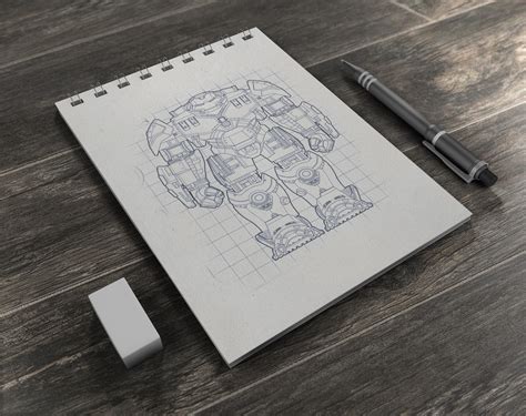 Free Illustrations / Drawing Sketchbook Mockup PSD - Good Mockups