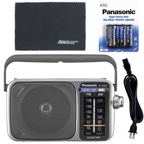 Buy Panasonic RF-2400D / RF-2400 Portable FM/AM Radio with AFC Tuner + 4 X Panasonic AA ...