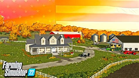 DESIGNING A BEAUTIFUL AMERICAN FARM FROM SCRATCH (Farming Simulator 22) - YouTube