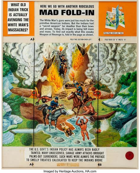 Al Jaffee MAD Magazine #162 Inside Back Cover "Fold-In" Painting | Lot #11071 | Heritage Auctions