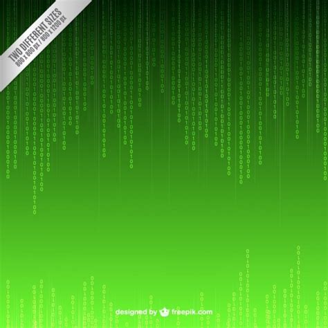 Green binary code background | Free Vector