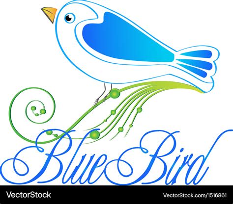 Blue bird logo Royalty Free Vector Image - VectorStock