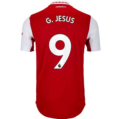 2022/23 adidas Gabriel Jesus Arsenal Home Jersey - SoccerPro