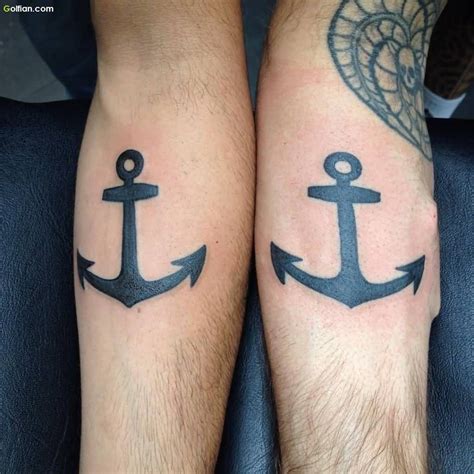 Awesome Matching Anchor Tattoo Wrist Tattoos For Guys, Cool Tattoos For Guys, Forearm Tattoo Men ...