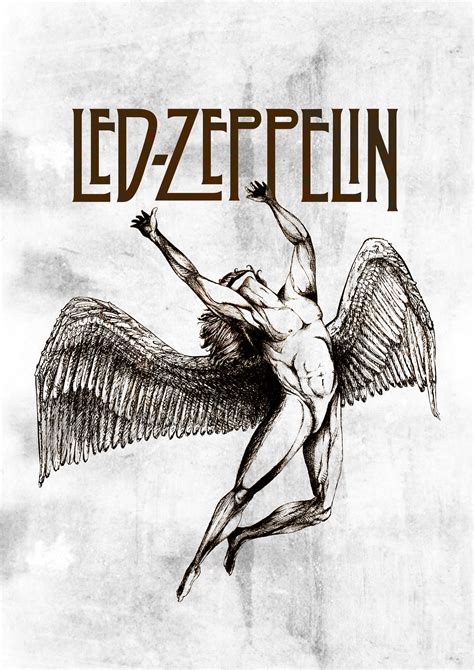 Led Zeppelin Poster by the banyan tee Led Zeppelin Angel, Led Zeppelin ...