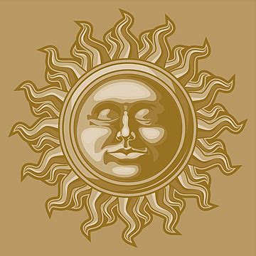 Old Fashioned Sun Decoration Human Face Antique Map Vector, Human Face ...