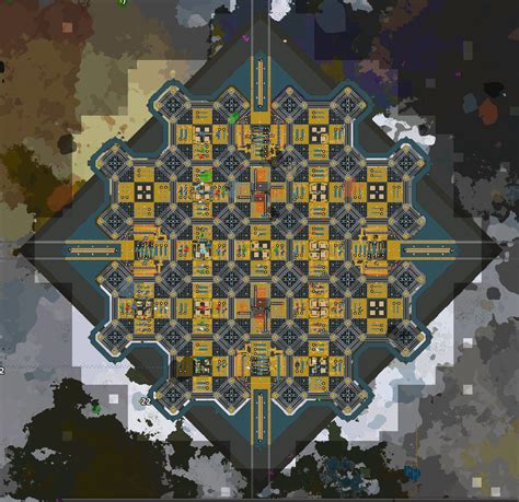 Diamond-shaped Megabase with Octagonal Train Grid - Factorio Forums