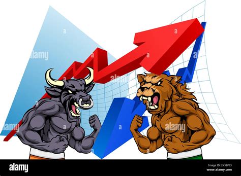 Bull Vs Bear Fight Stock Market Trading Concept Stock Vector Image ...