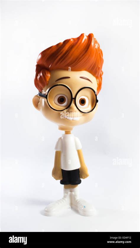 Cute smart boy character on white Stock Photo - Alamy