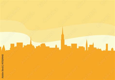 Vector city silhouette. Vector Illustration. Stock Vector | Adobe Stock