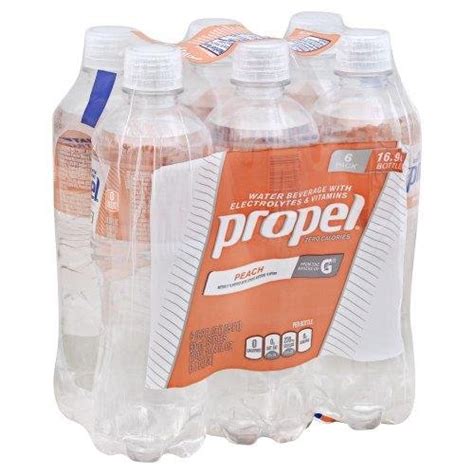 Propel Fitness Water Peach - 6 Pack Bottles - Grocery Heart