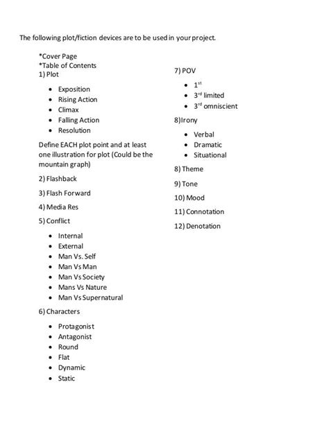 Plot devices project