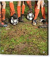 Muddy Legs Of Soccer Players Poster by Jupiterimages - Photos.com