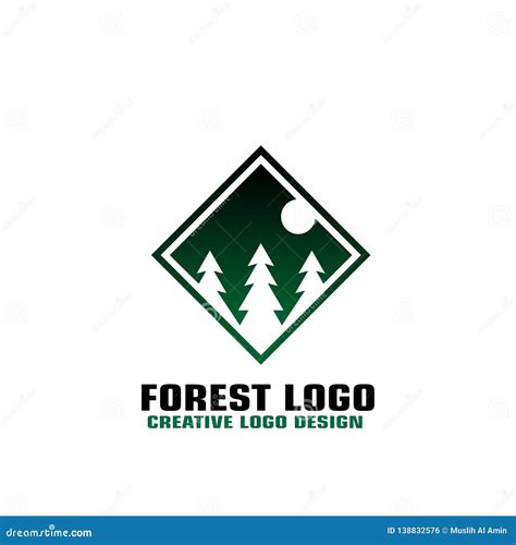 Forest Graphic Logo Template Stock Vector - Illustration of green ...