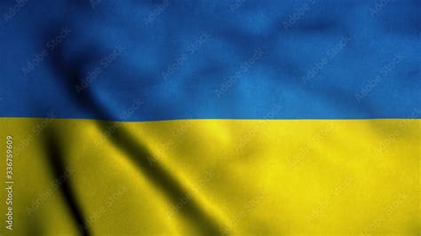 Ukraine flag waving in the wind. National flag of Ukraine. Sign of ...