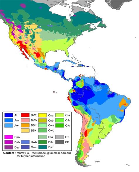 Americas Koppen Map - Köppen climate classification - Wikipedia, the free encyclopedia | Maps ...