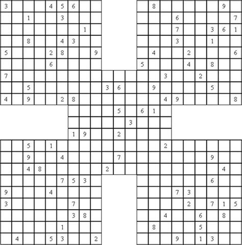 Samurai Sudoku Puzzle | A 5 in 1 sudoku puzzle known as a sa… | Flickr