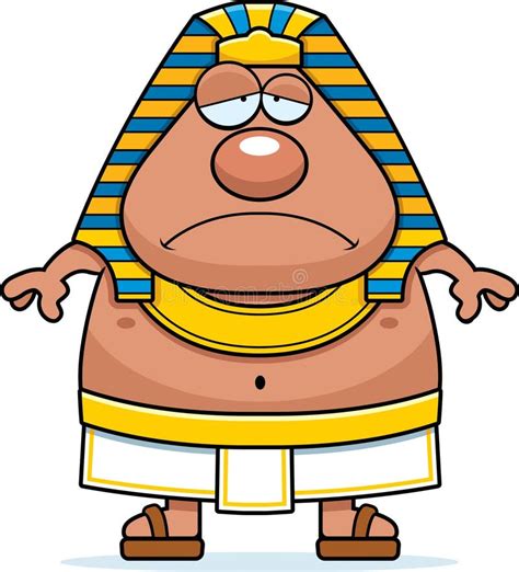 Sad Cartoon Egyptian Pharaoh Stock Vector - Illustration of clip, nemes ...