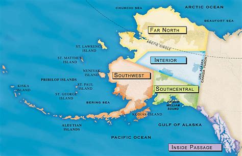 Alaska 5 Regions Map