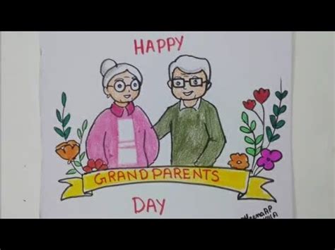 HAPPY GRANDPARENTS DAY POSTER DRAWING2021/GRAND PARENTS DAY EASY CARD DRAWING/HOWTODRAW ...