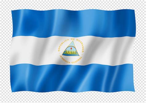 Premium PSD | Nicaragua flag isolated on white