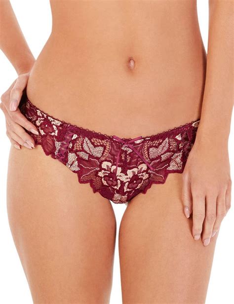 0932120 Lepel Fiore Thong | 0932120 Berry/Gold | Belle-Lingerie.co.uk