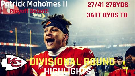 Patrick Mahomes Divisional Round Highlights | Playoff Debut 01.12.2019 ...