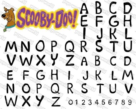 Scooby Doo Font Scooby Doo Svg Scooby Doo Font Svg Scooby - Etsy