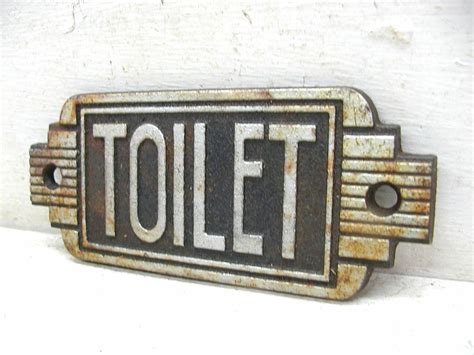 Vintage Toilet Sign - Restroom Door Sign - Art Deco Style - Railroad ...