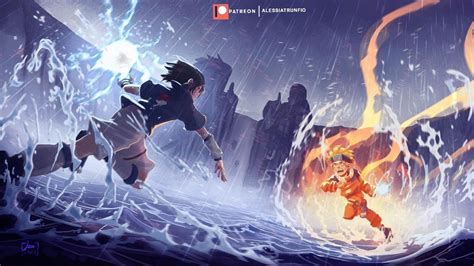 Sasuke Vs Naruto Valle del Fin/Valley of the End | Anime, Solangelo fanart, Anime fanart